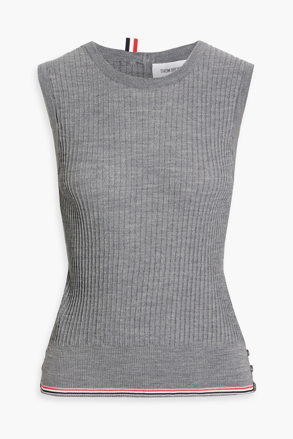 Ribbed wool-blend vest