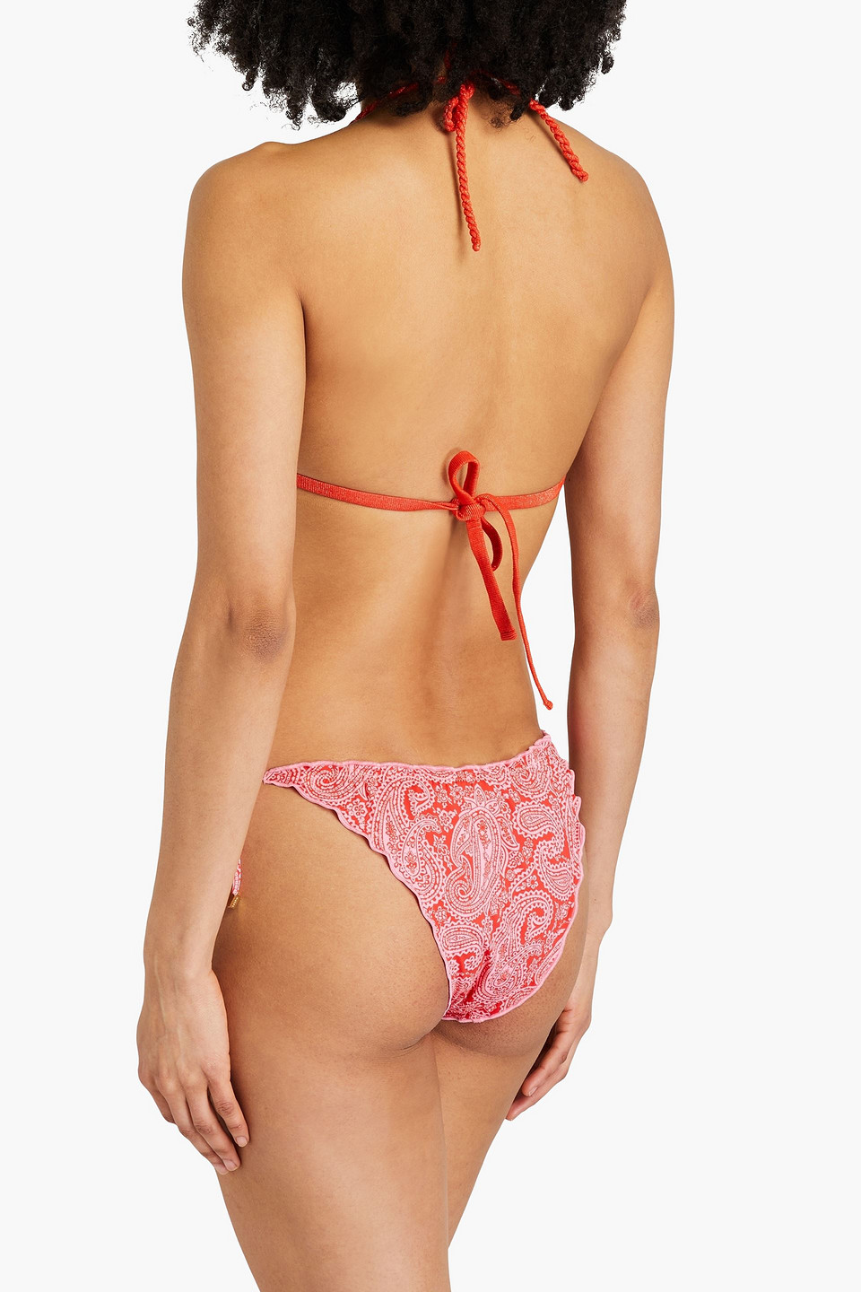 Heidi Klein Reversible Paisley-print Low-rise Bikini Briefs In Red
