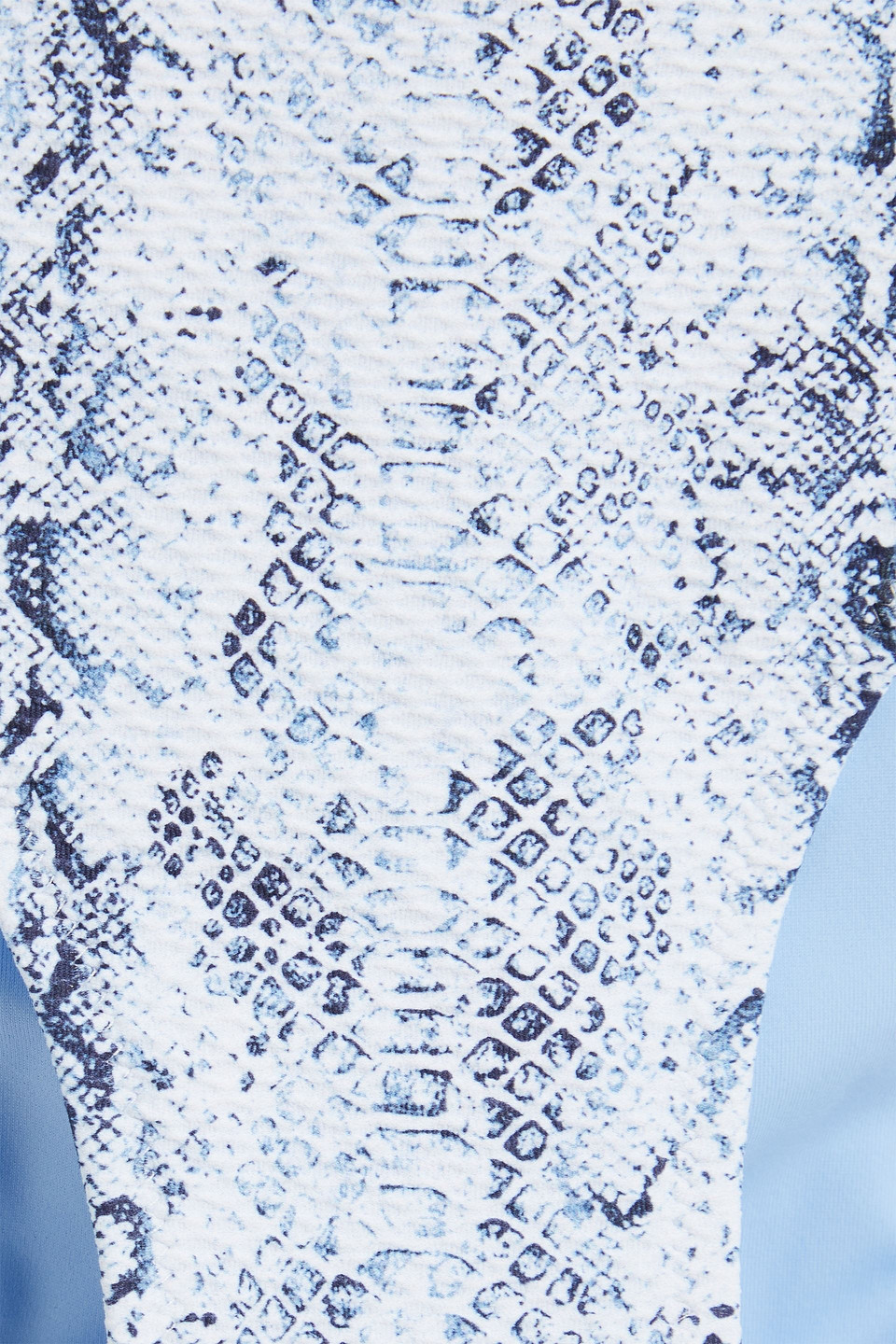 Heidi Klein Casablanca Snake-print Stretch-jacquard Low-rise Bikini Briefs In Light Blue
