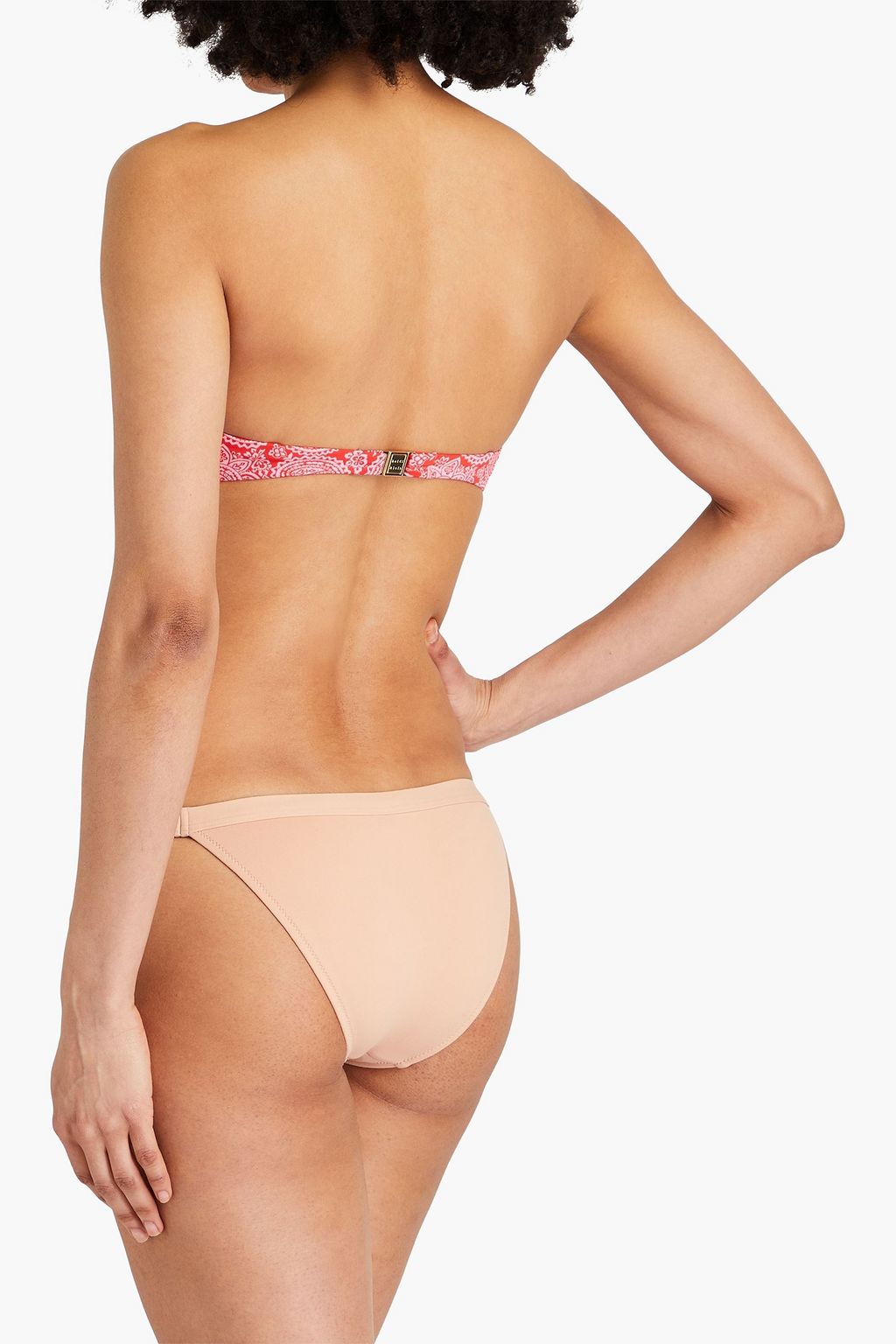 HEIDI KLEIN توب بيكيني بتصميم باندو مزين بطبعة بيزلي وبتأثير مزمزم