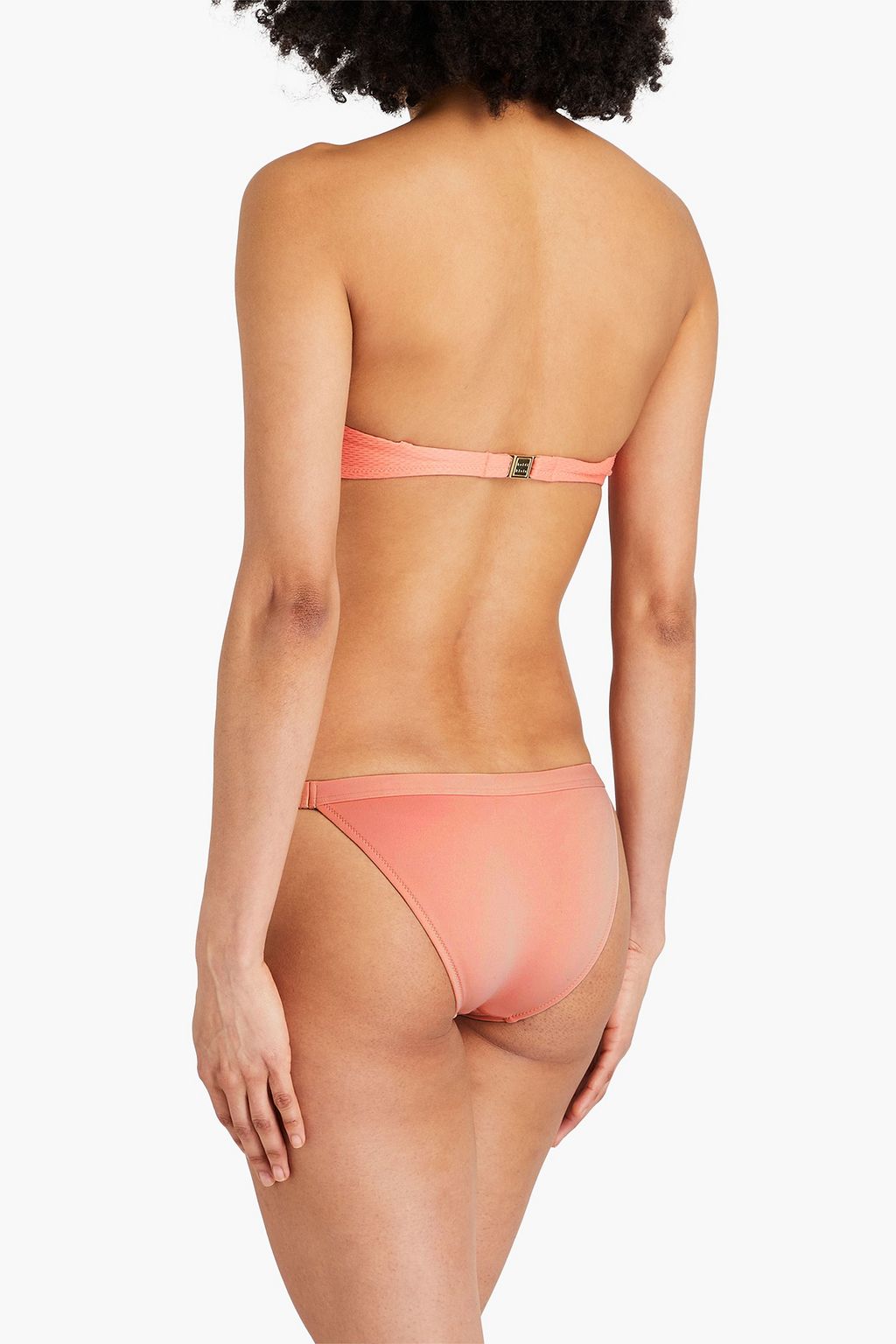 HEIDI KLEIN توب بيكيني من قماش بيكيه مطاطي بتصميم باندو وتأثير مزموم