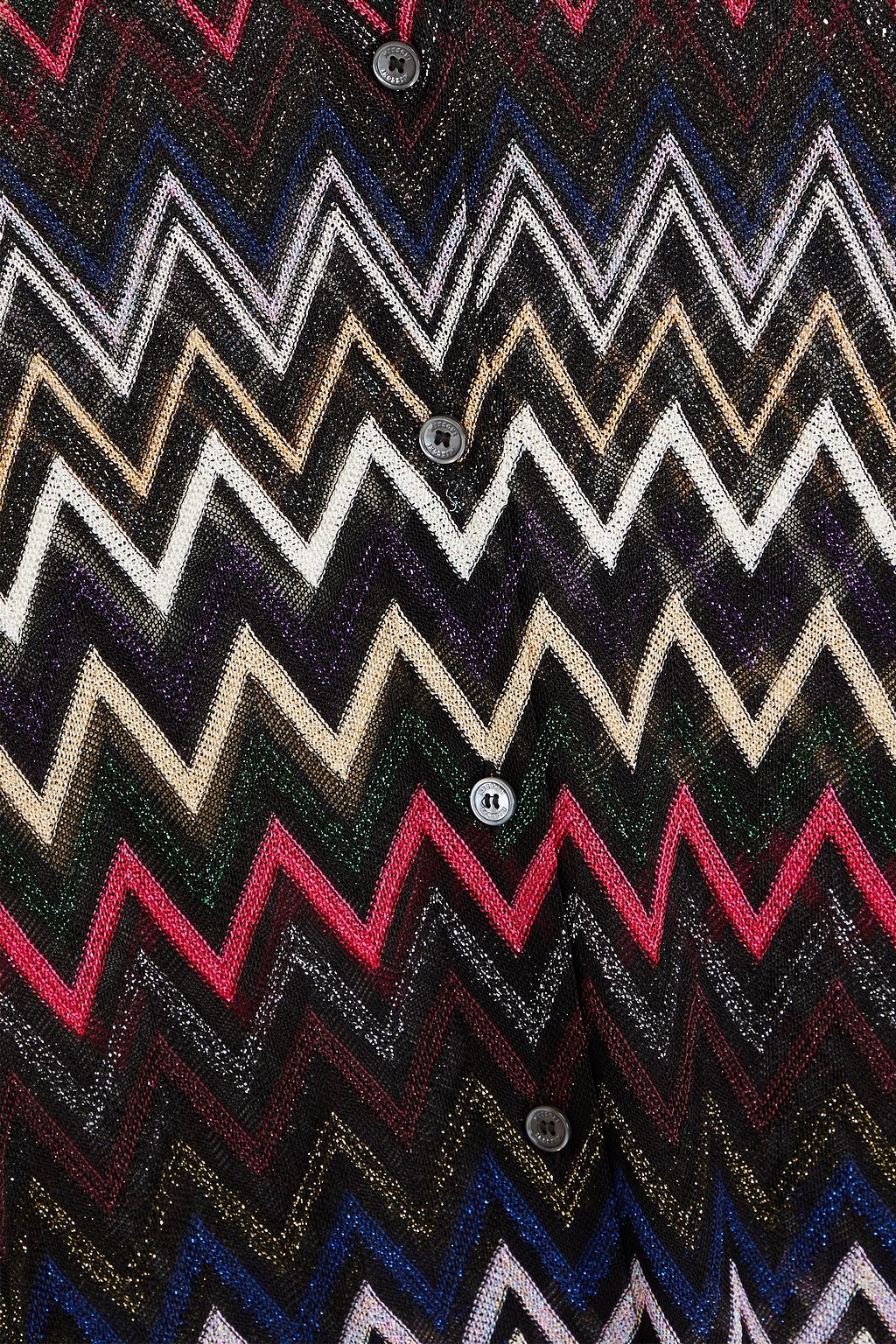 MISSONI Metallic crochet-knit shirt