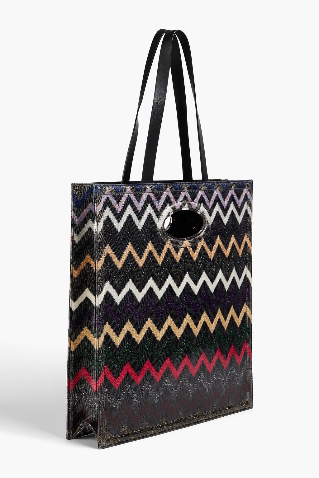 MISSONI Metallic crochet-knit tote