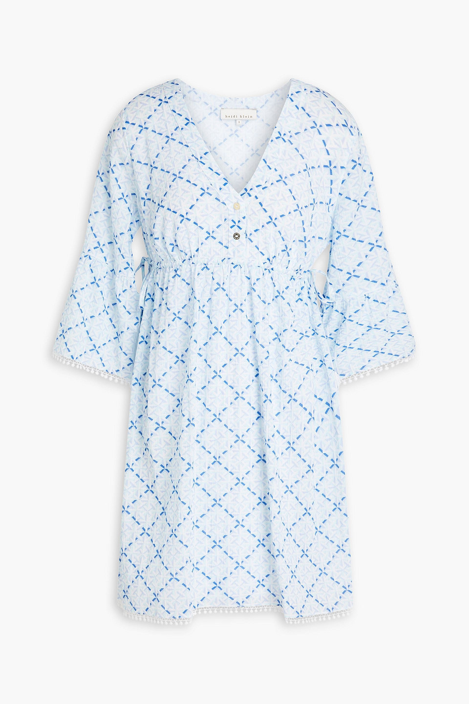 Printed cotton-gauze mini dress