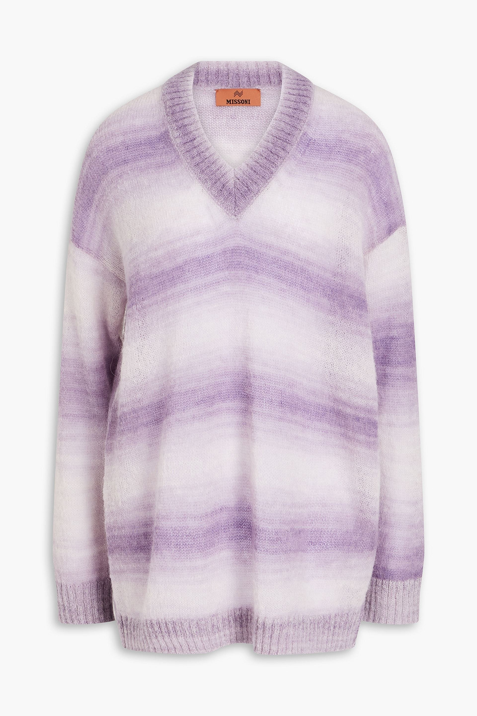 Missoni Strickpullover Mit Streifen In Lavendelfarben