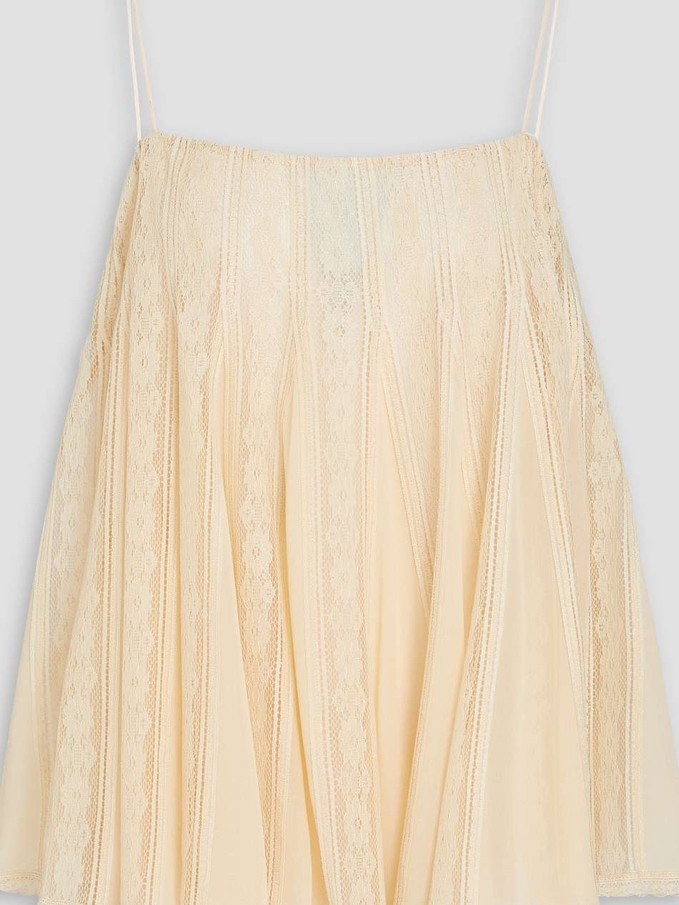 chantilly lace and chiffon top