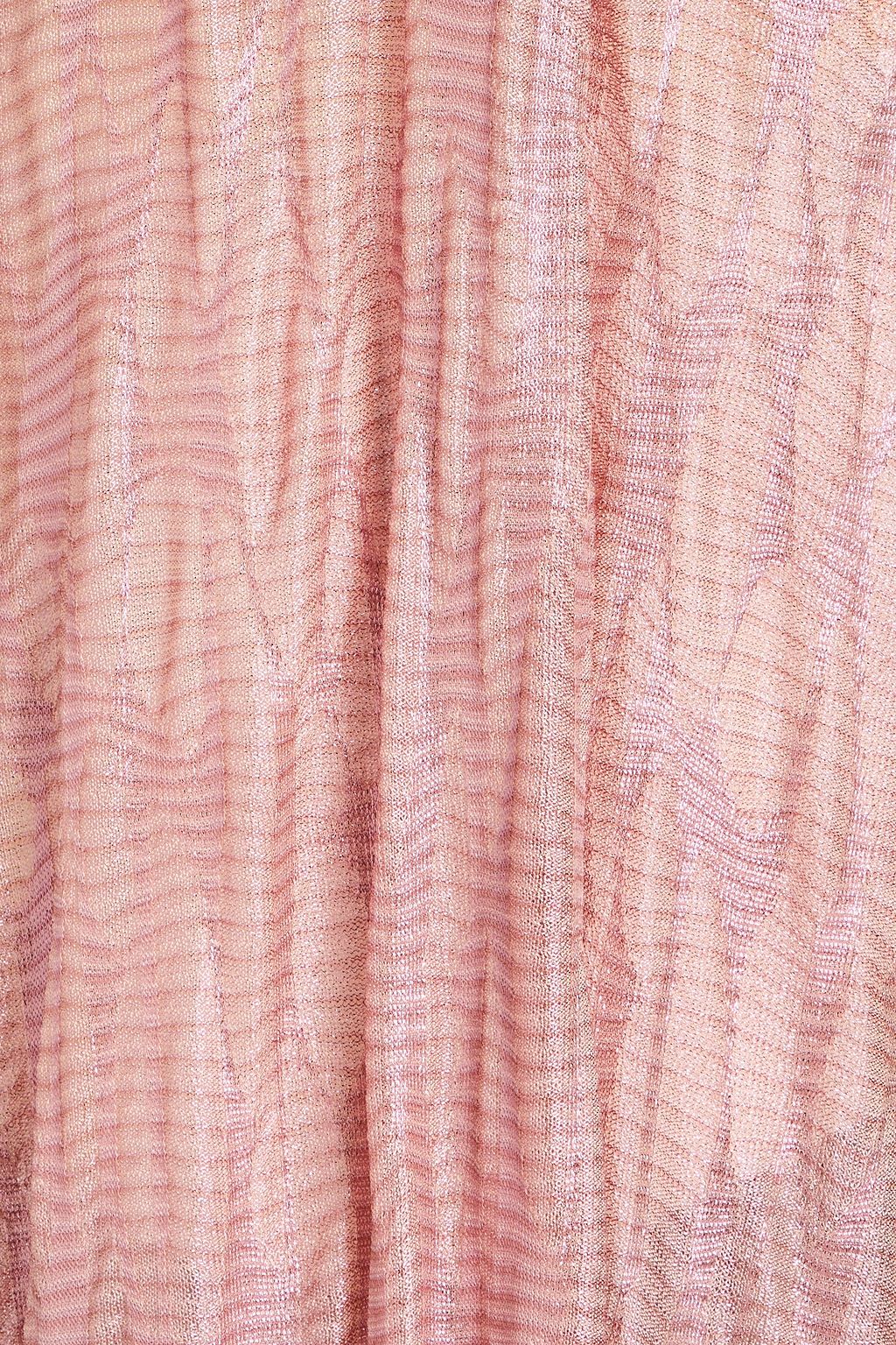 MISSONI 메탈릭 크로셰 니트 맥시 드레스