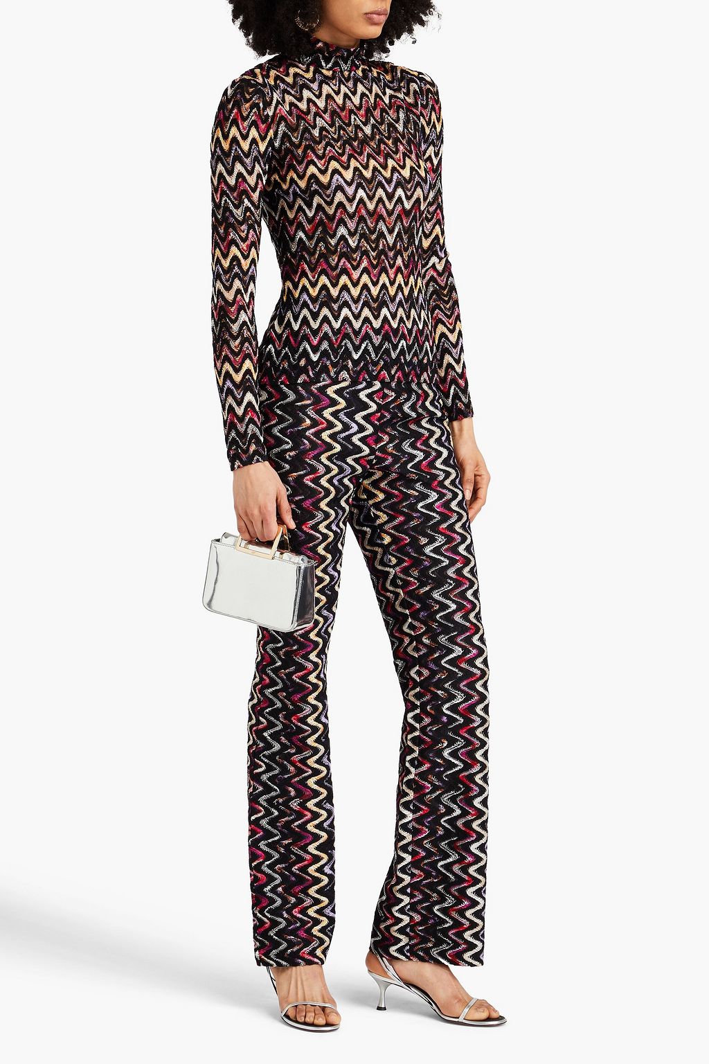 MISSONI 크로셰 니트 울 혼방 터틀넥 스웨터