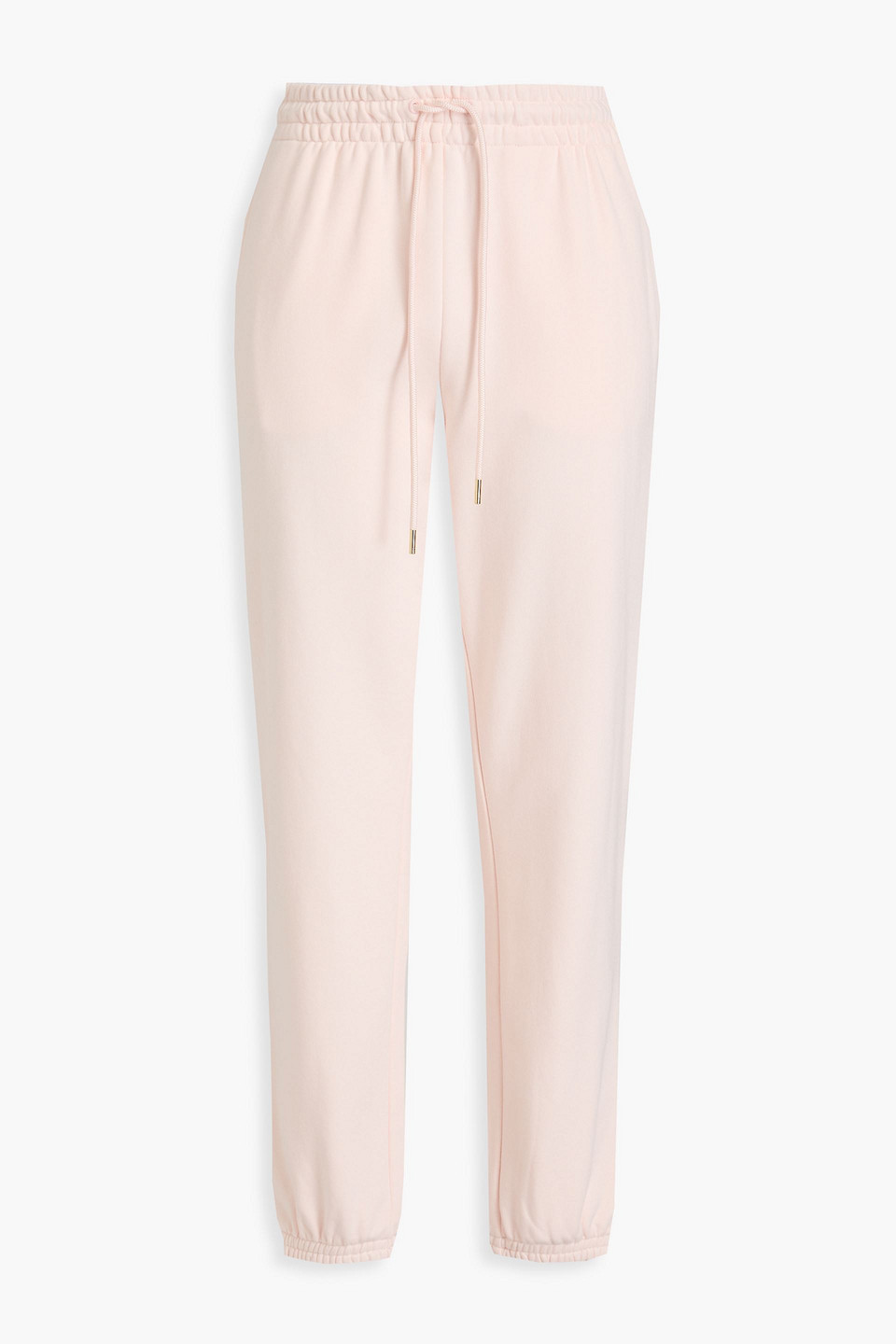 French cotton-blend terry track pants