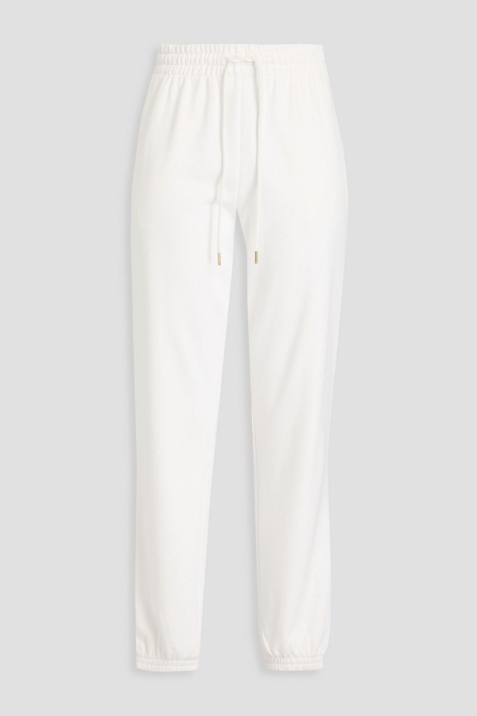 French cotton-blend terry track pants
