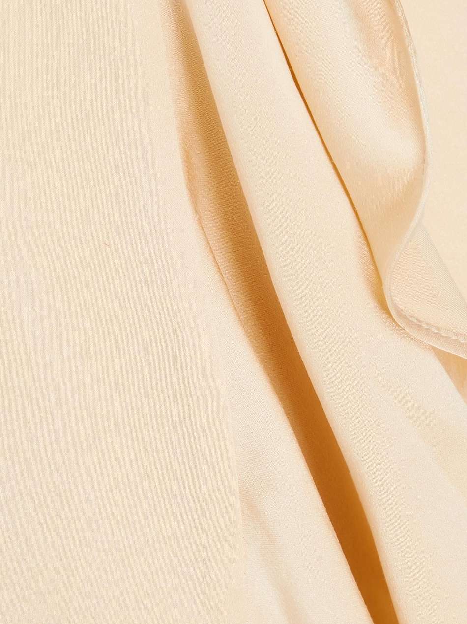 asymmetric ruffled silk-satin midi wrap dress