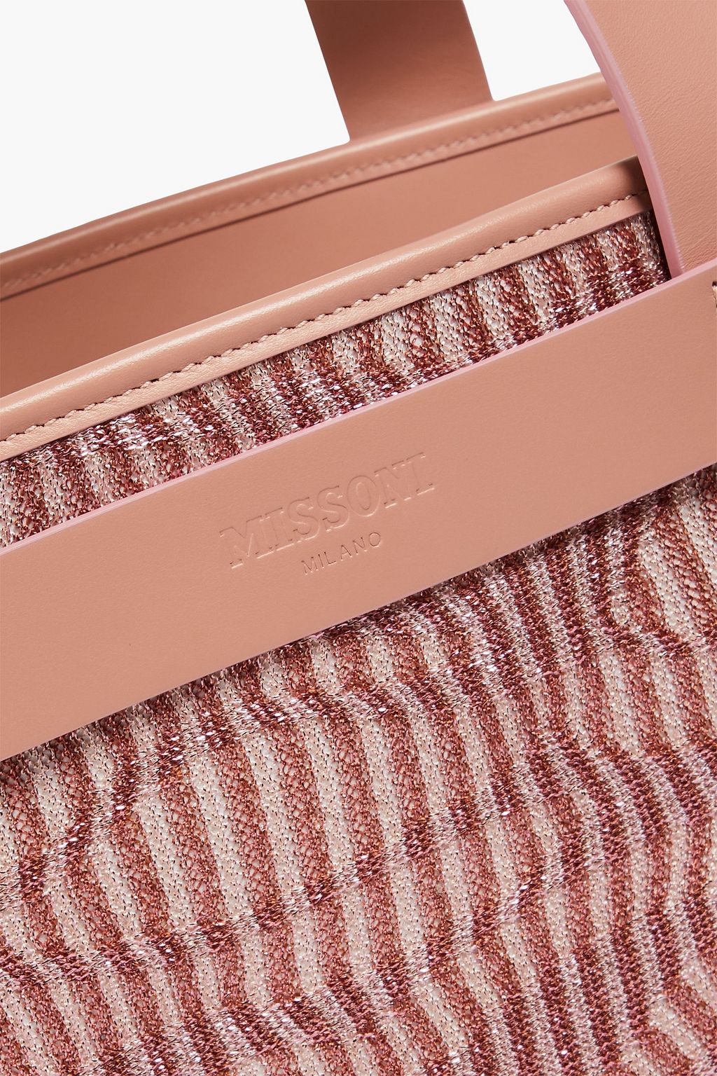 MISSONI Metallic crochet-knit tote