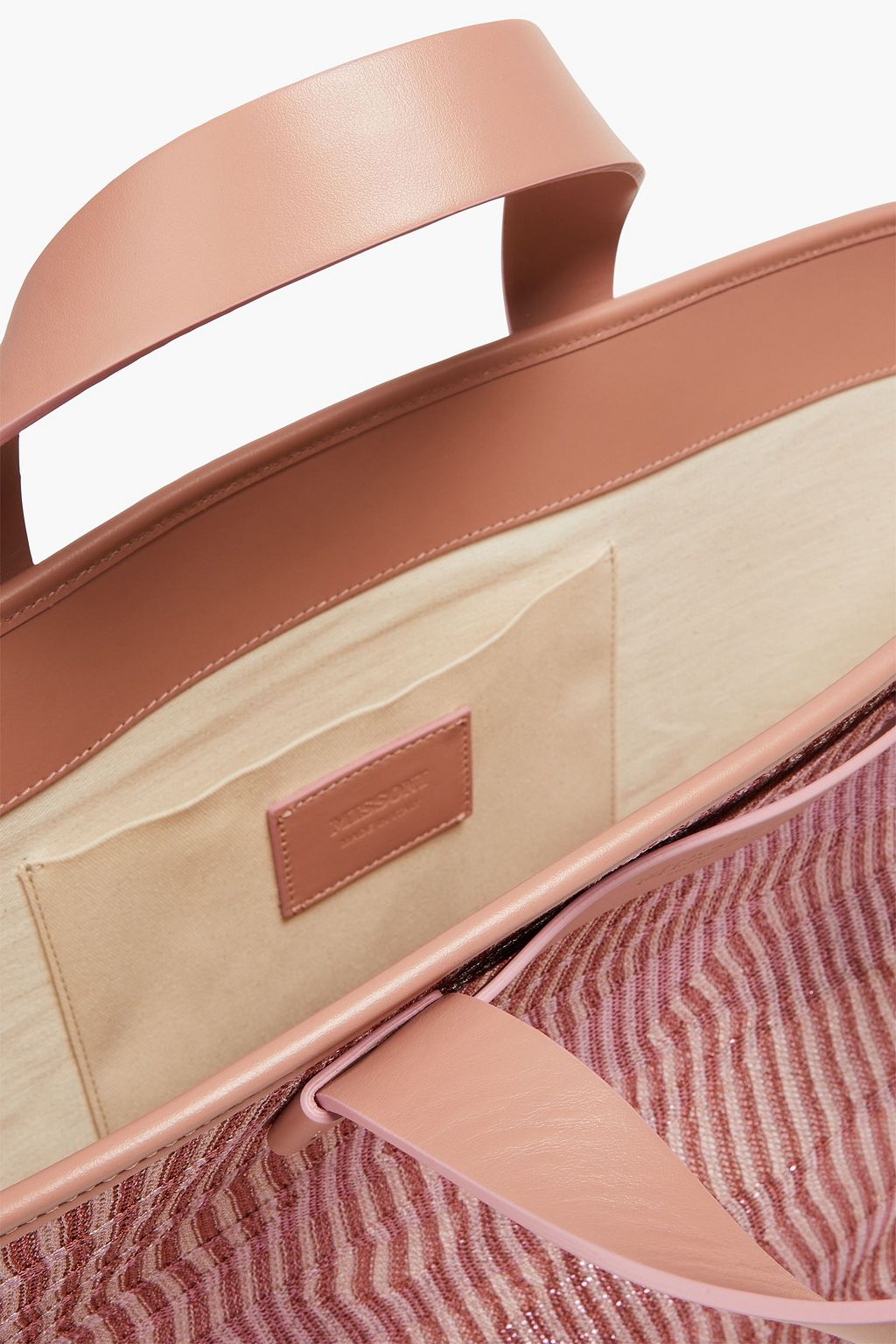 MISSONI Metallic crochet-knit tote