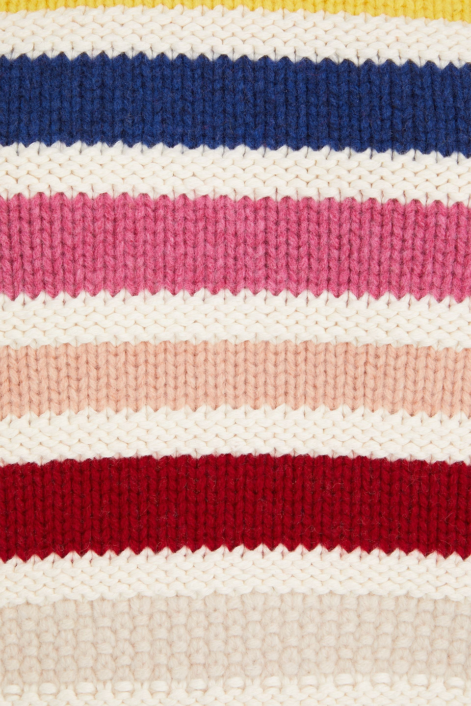 Zimmermann Striped Intarsia Merino Wool And Cotton-blend Sweater In White