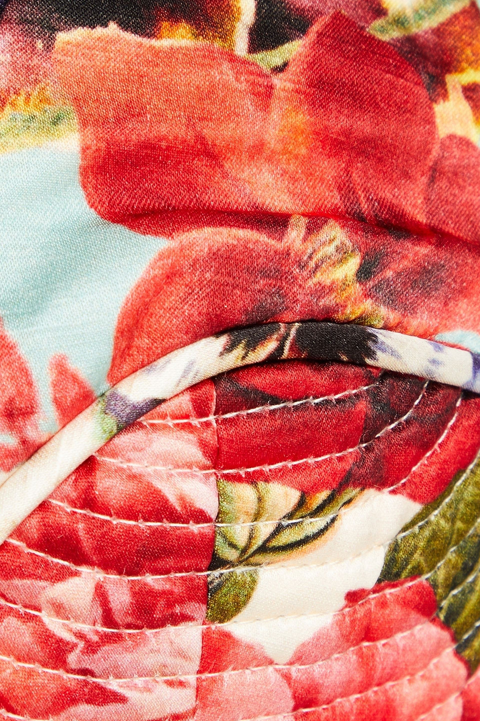 Zimmermann Wonderland Floral-print Bralette In Rot