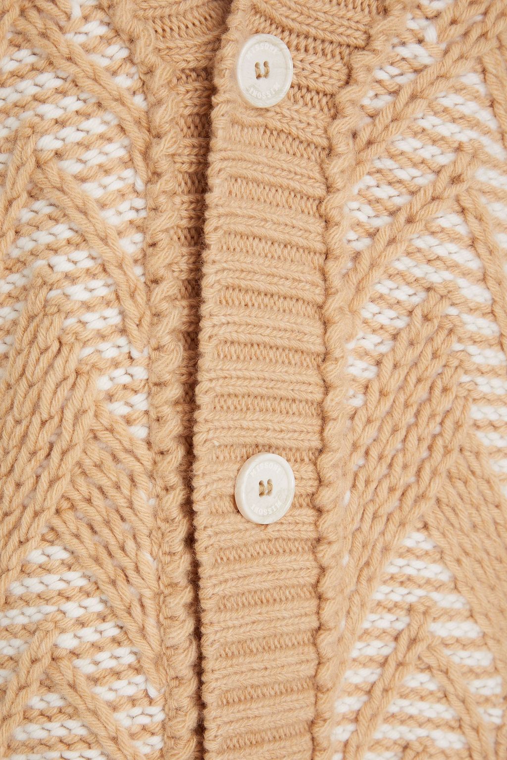 MISSONI Jacquard-knit wool cardigan