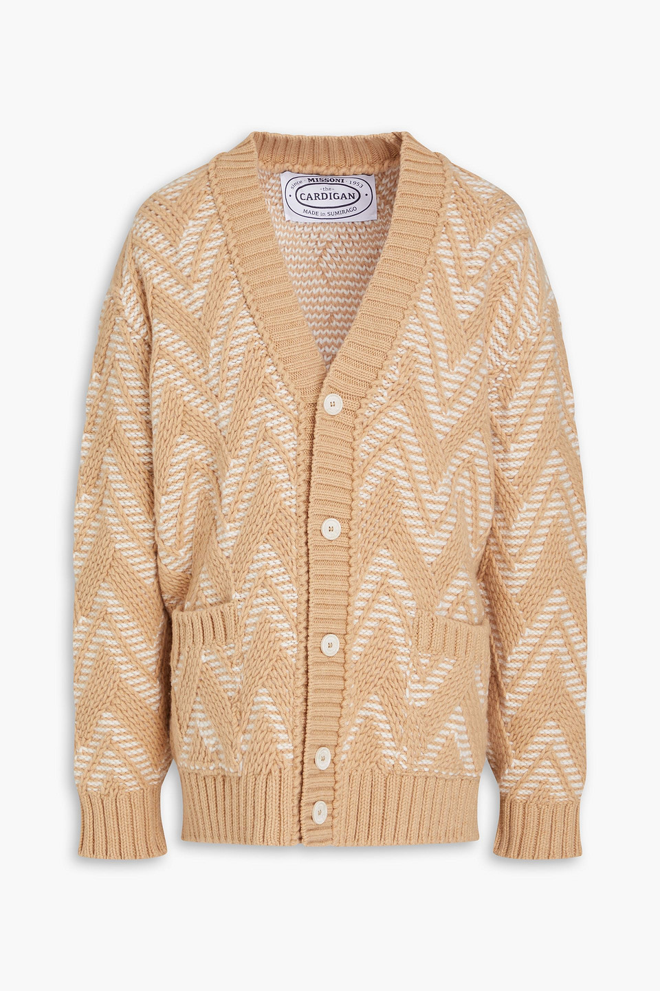 Missoni Cardigan Aus Wolle In Sandfarben