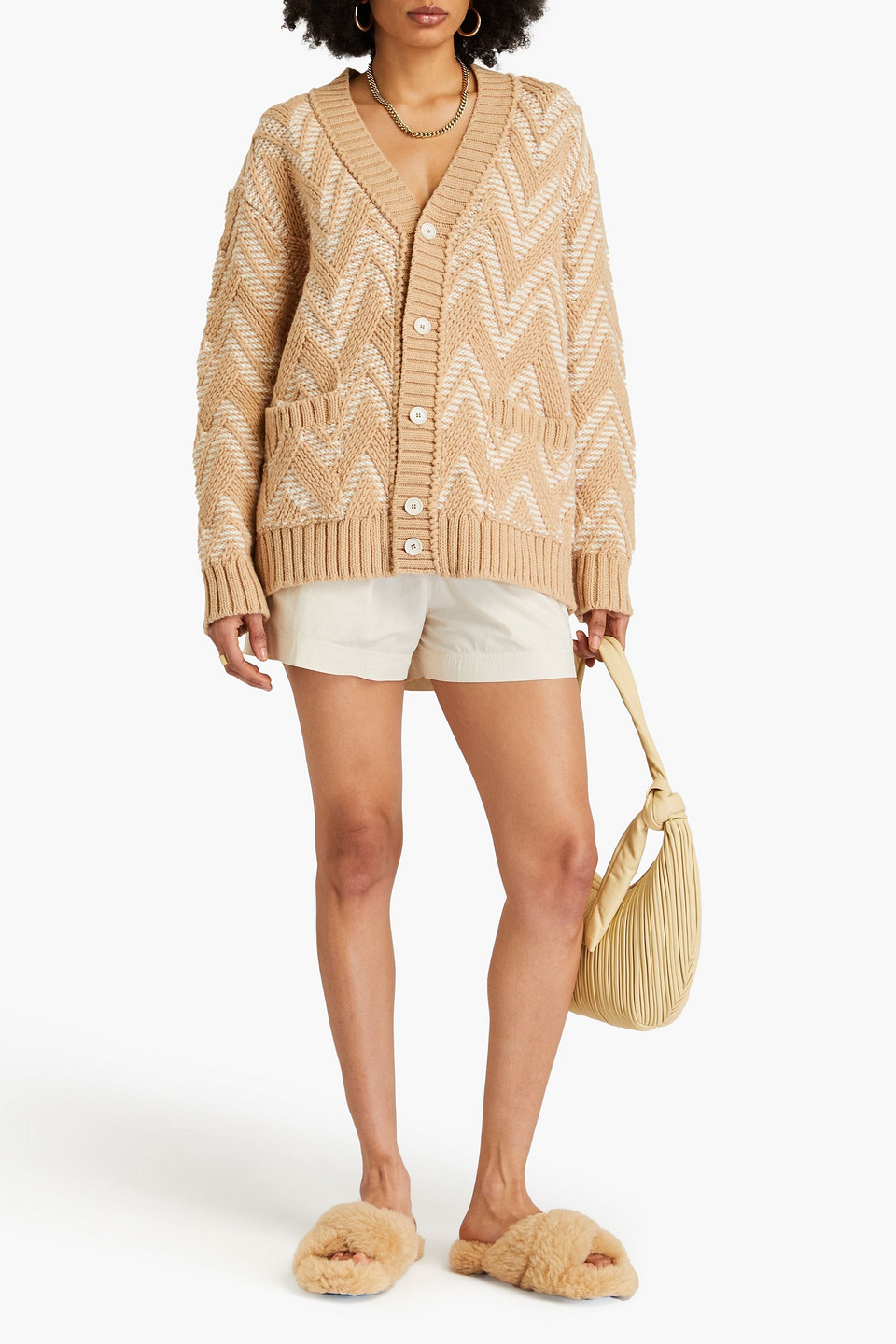 Missoni Cardigan Aus Wolle In Sandfarben