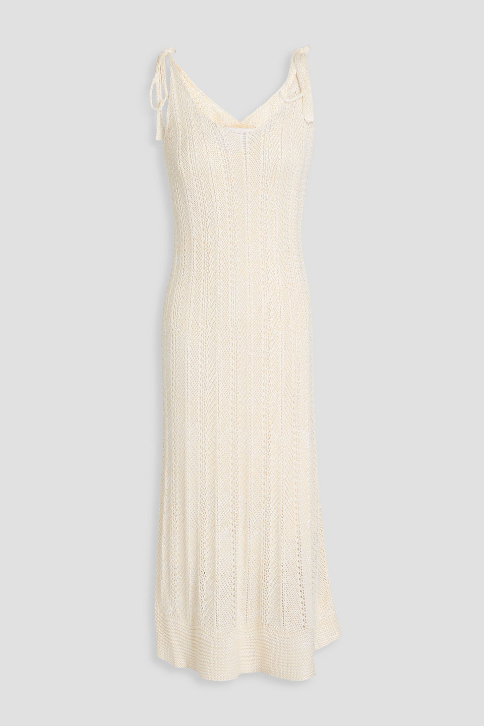 Zimmermann Crochet-knit Midi Dress In Cream