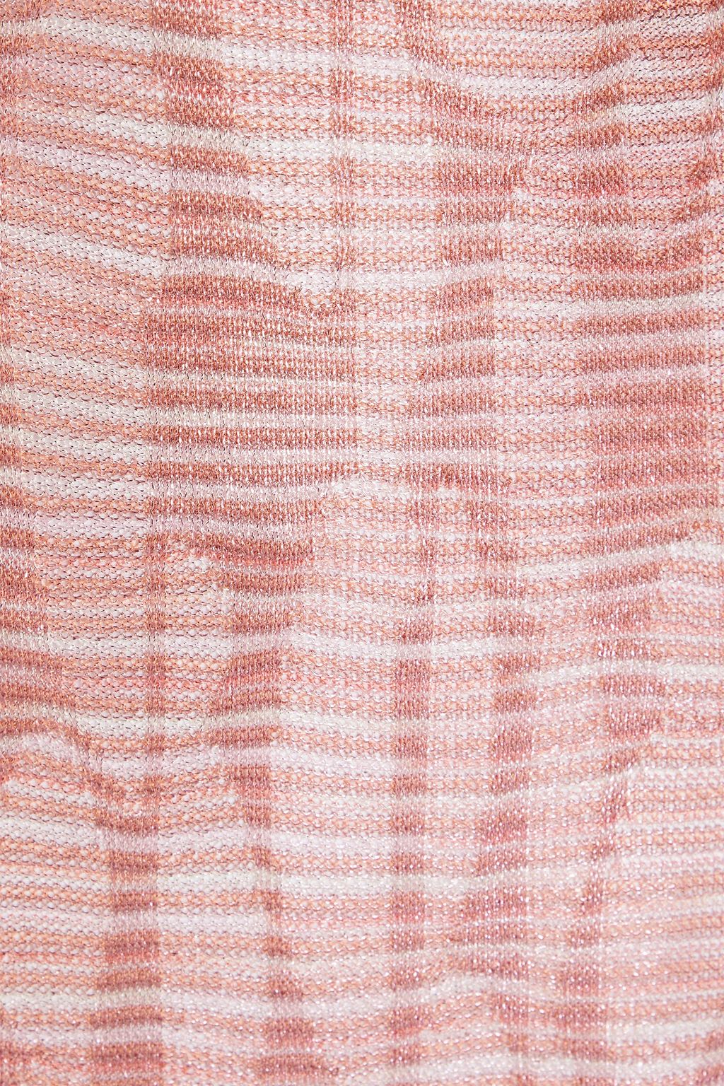 MISSONI رداء بحر بحبكة كروشيه بكتف واحد ولون معدني