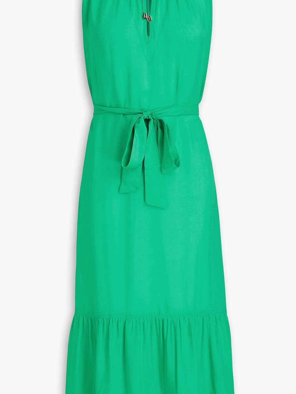 gathered mousseline midi dress