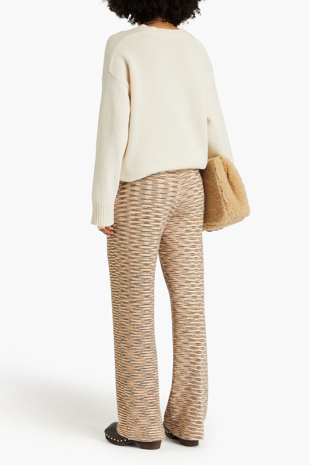 MISSONI Space-dyed flannel wide-leg pants