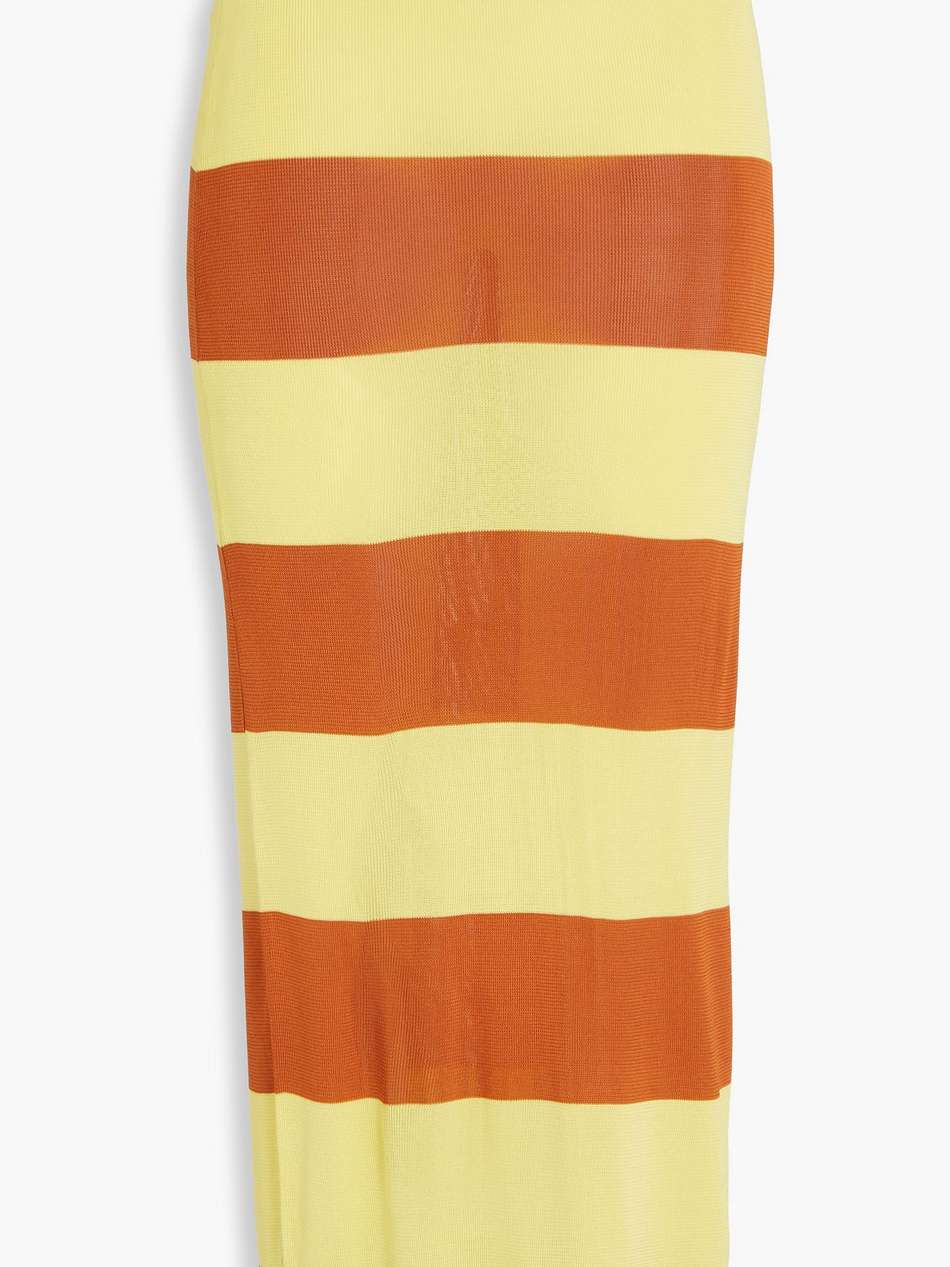 striped knitted midi skirt