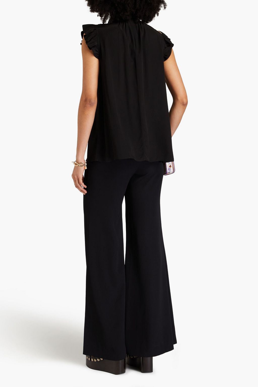 ZIMMERMANN Ruffled crepe de chine top