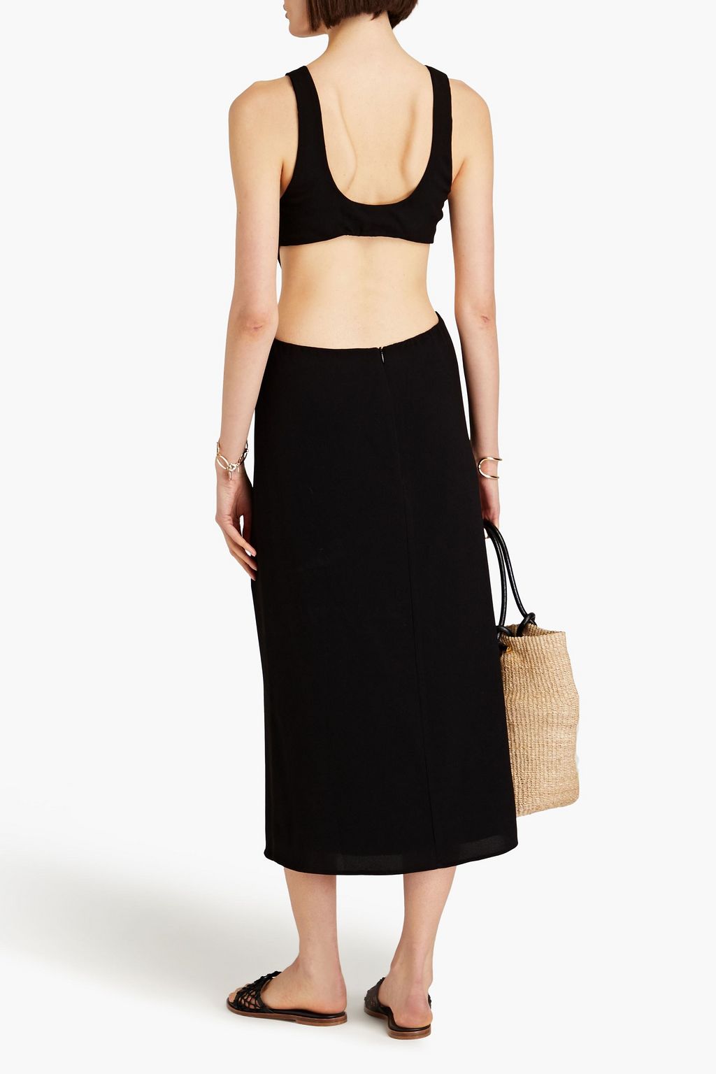 BONDI BORN Bavaro cutout crepe midi dress
