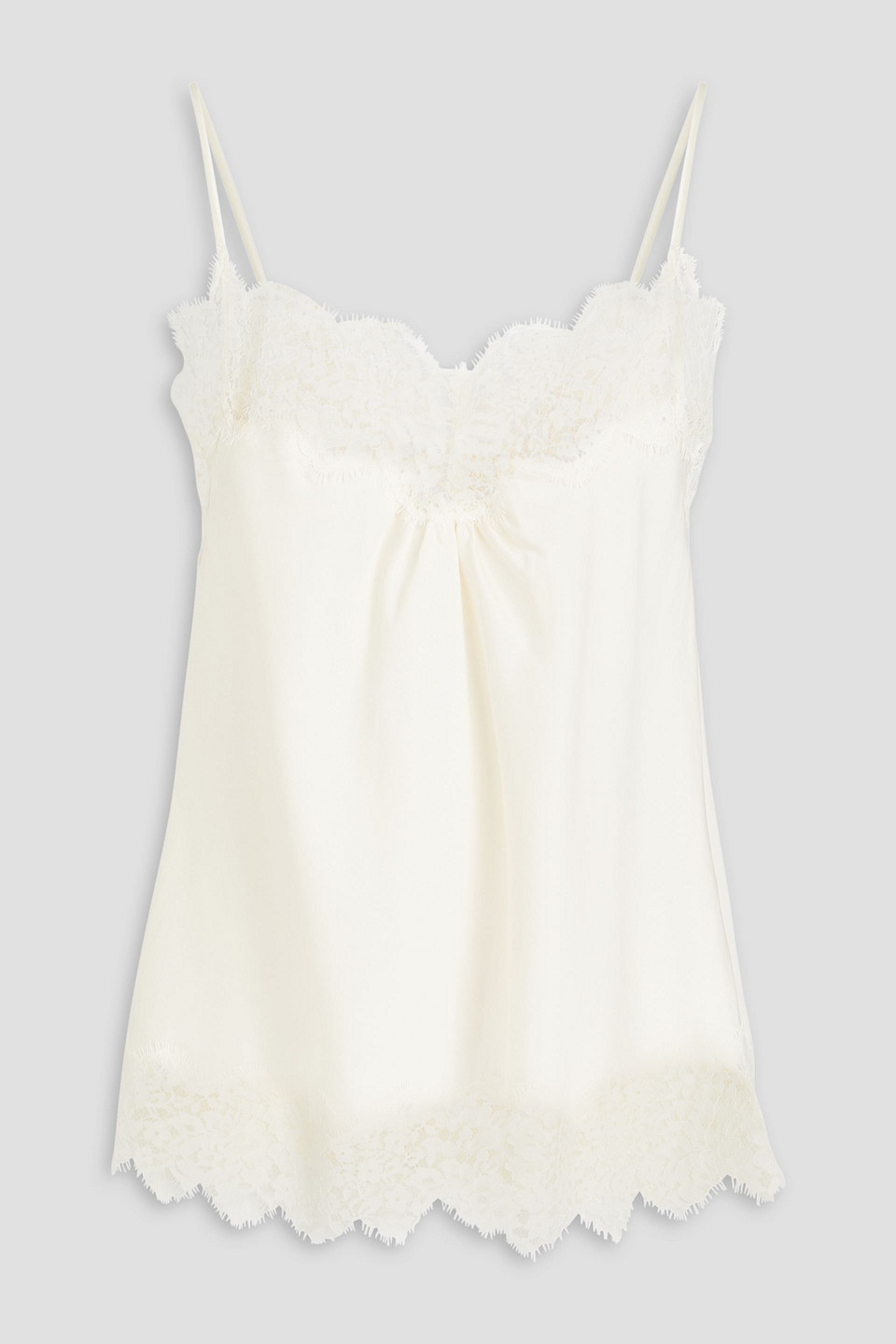 Zimmermann Lace-trimmed Satin Camisole In Neutral