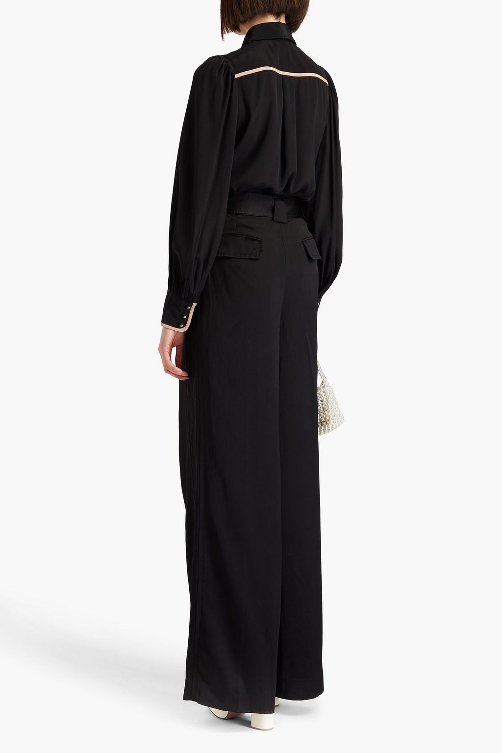ZIMMERMANN Pussy-bow printed crepe de chine blouse