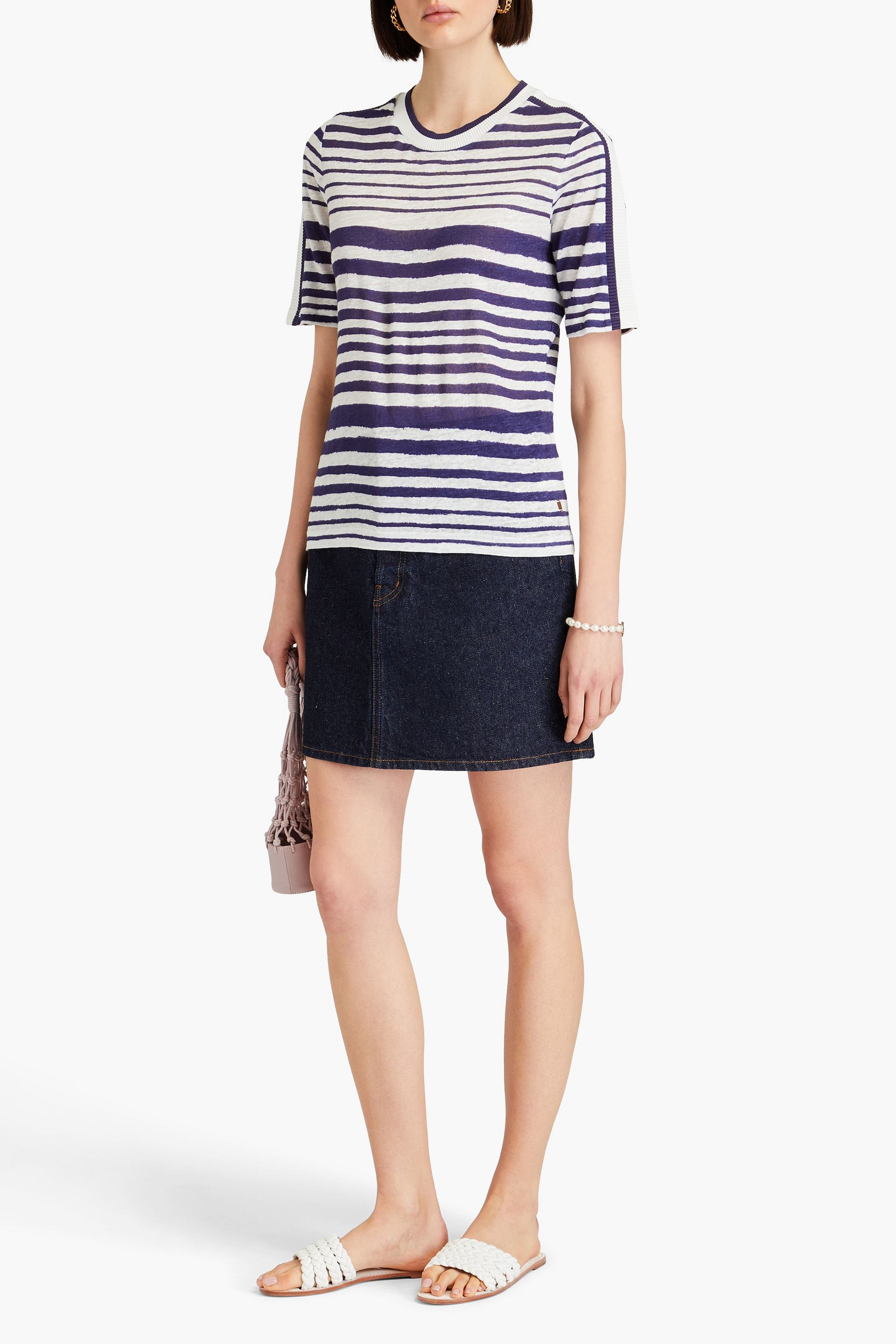 Zimmermann Striped linen-jersey T-shirt
