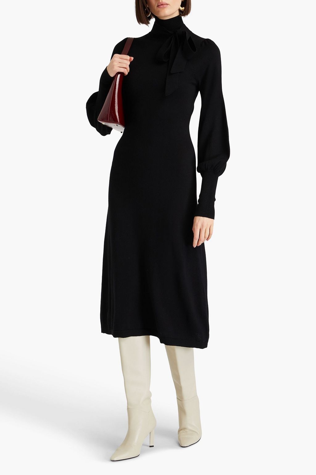 ZIMMERMANN Wool turtleneck midi dress