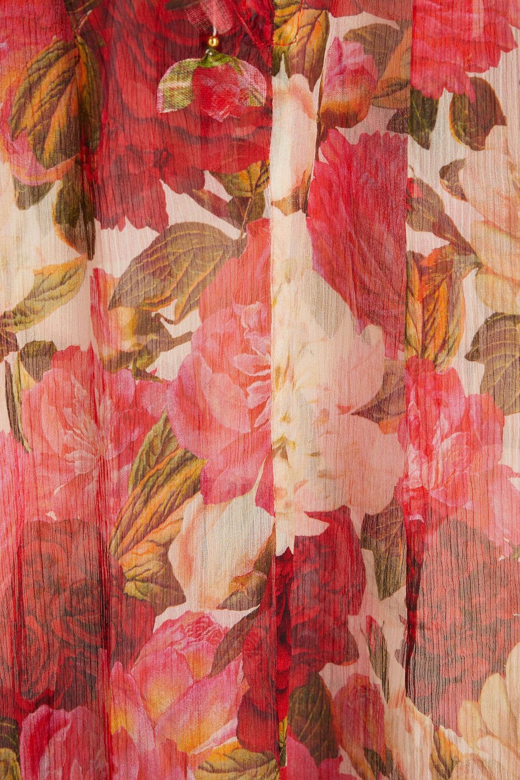 ZIMMERMANN Embellished floral-print silk-crepon top