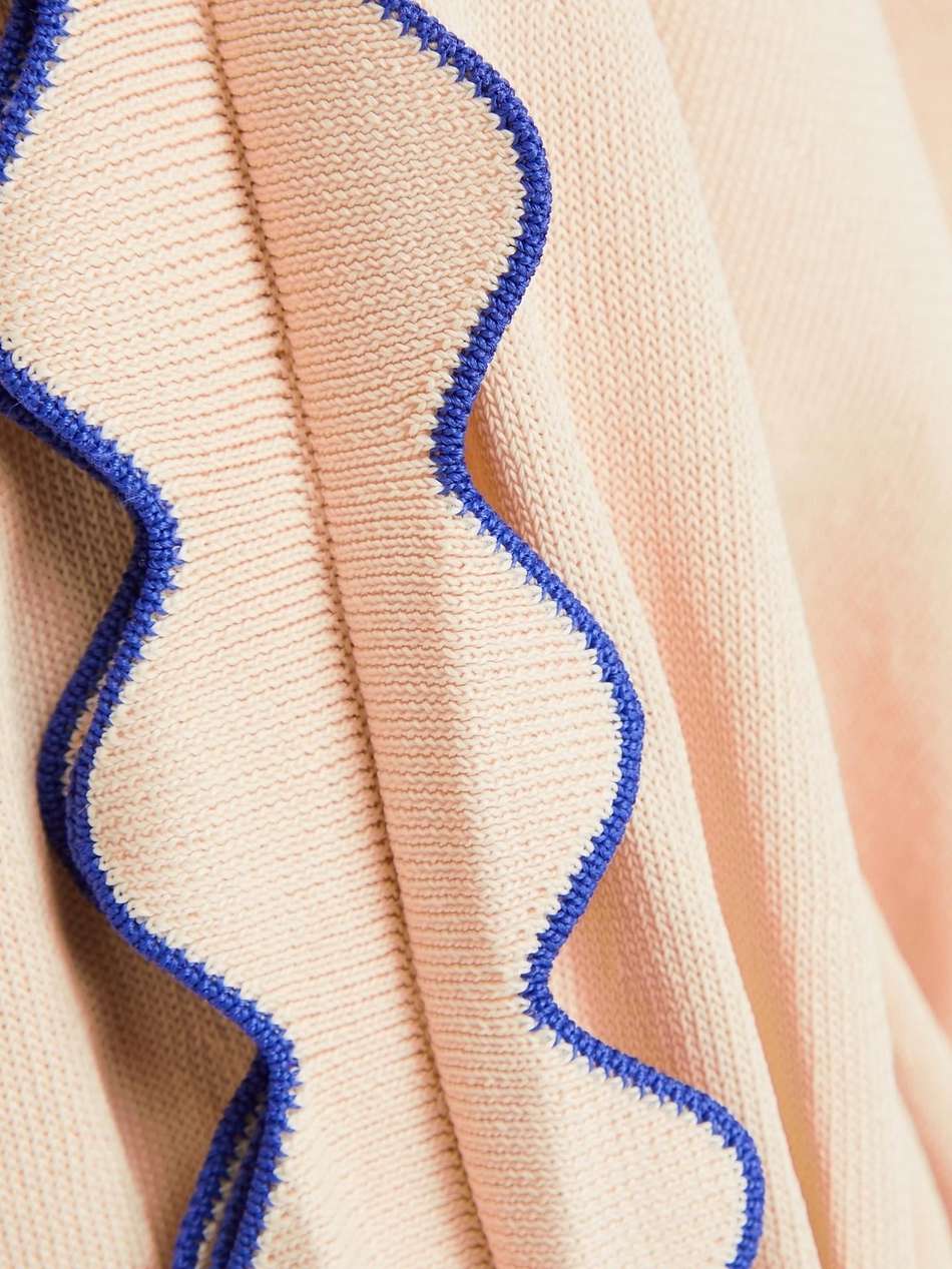 cutout stretch-knit top