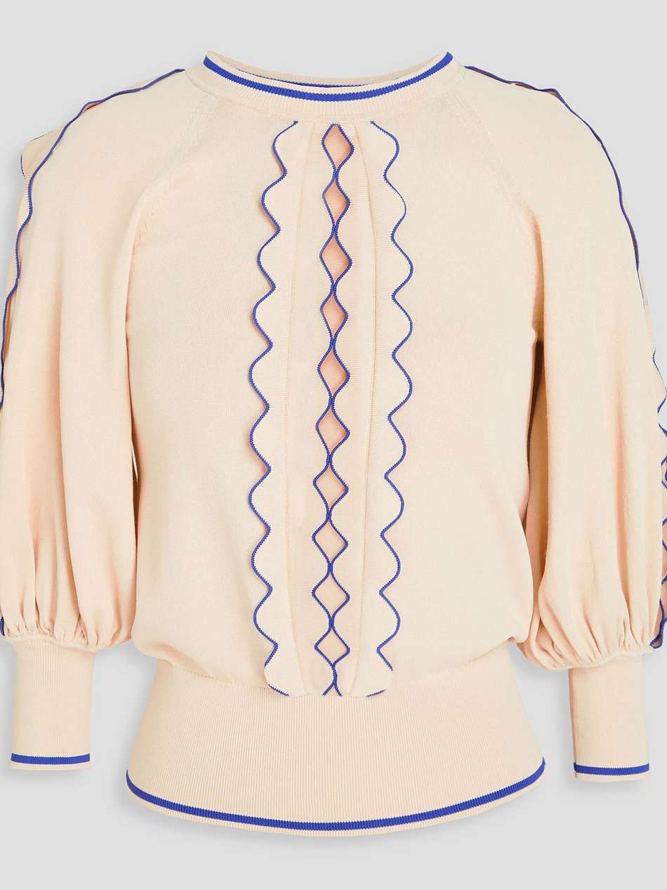 cutout stretch-knit top