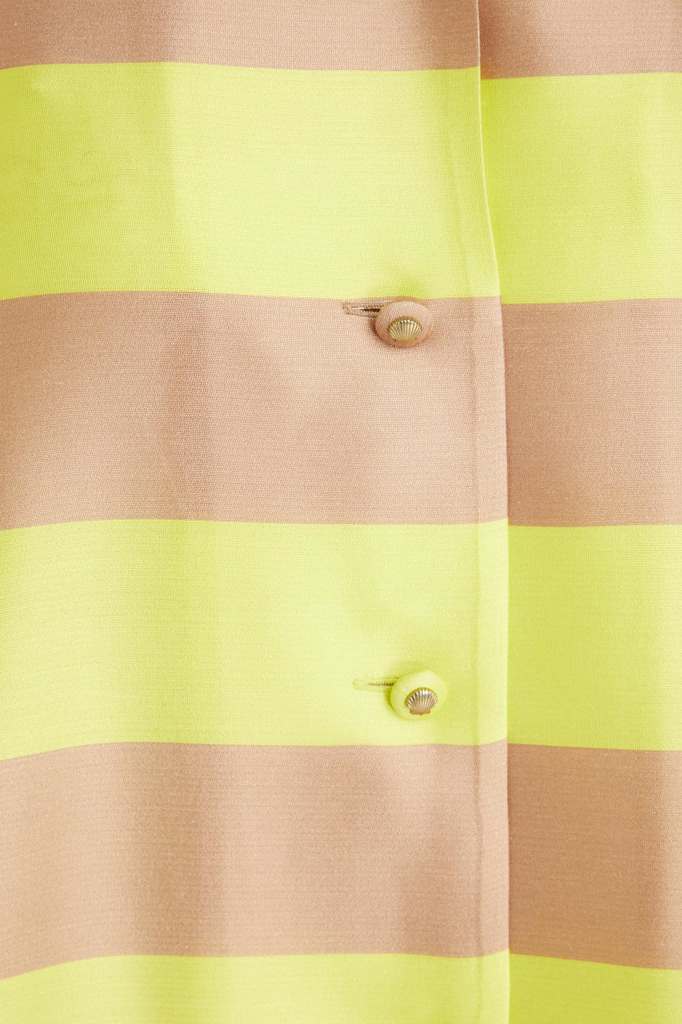 Shop Zimmermann Striped Silk Shirt In Lime Green