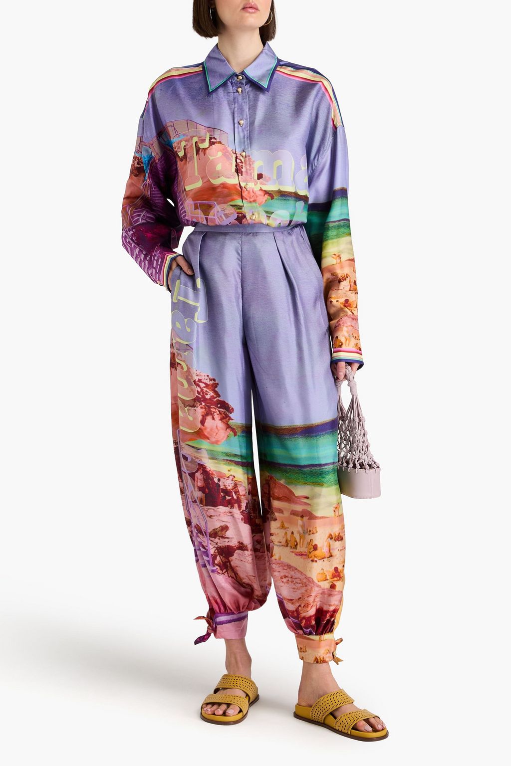 ZIMMERMANN Printed silk-twill shirt