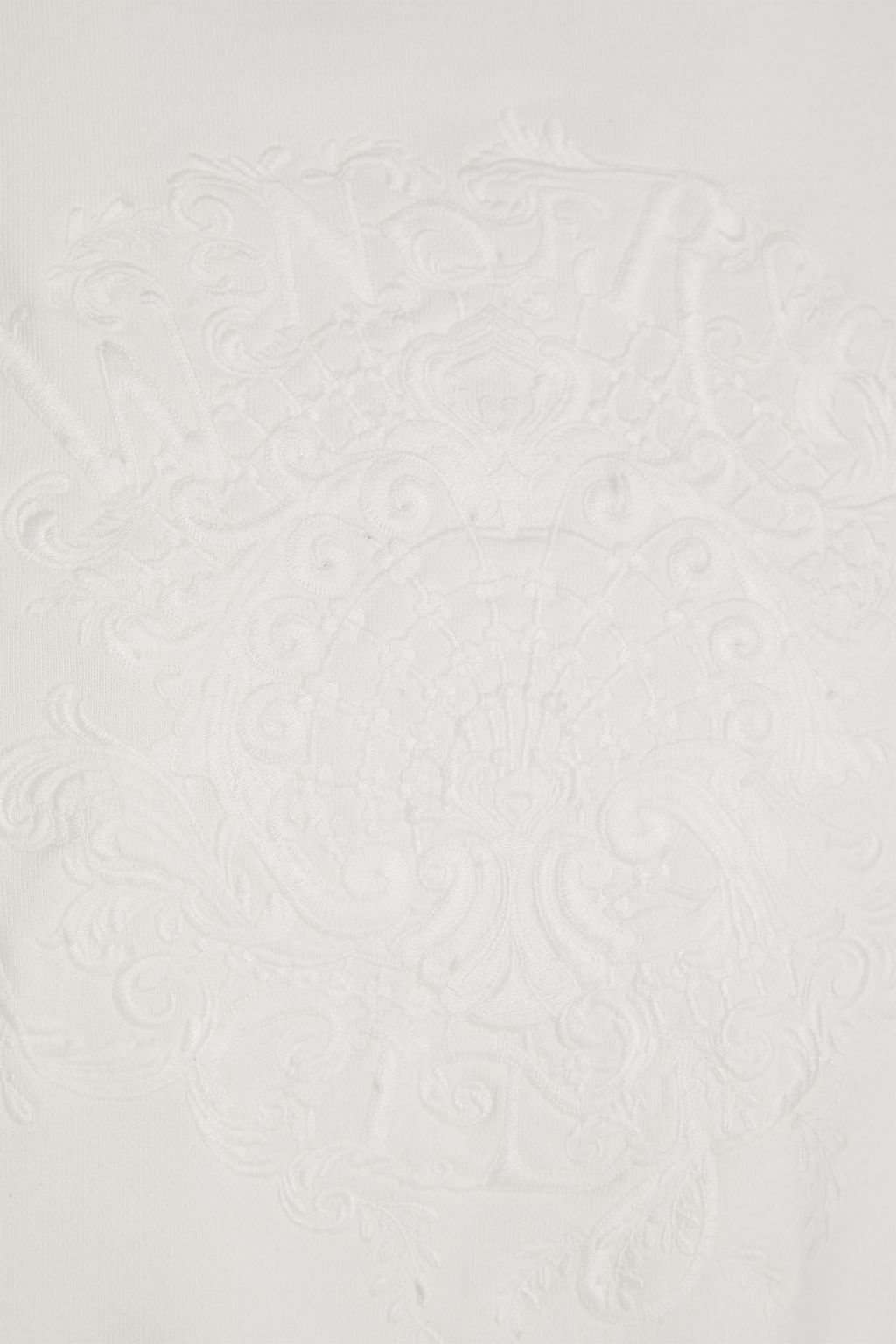 ZIMMERMANN 자수 장식 프렌치 코튼 혼방 테리 스웻셔츠