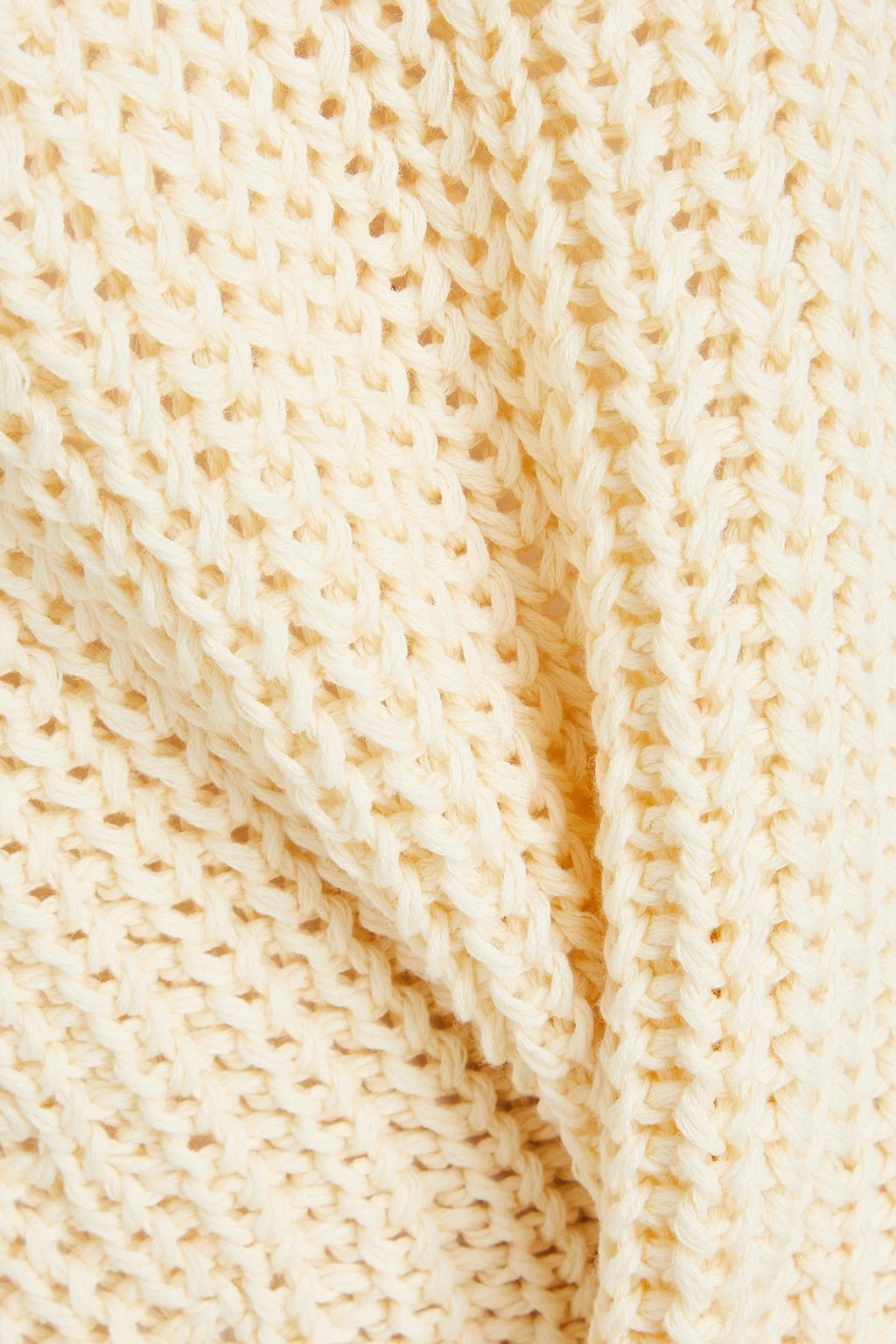ZIMMERMANN كنزة رياضية بياقة عالية من القطن بنسيج بحبكة الكروشيه