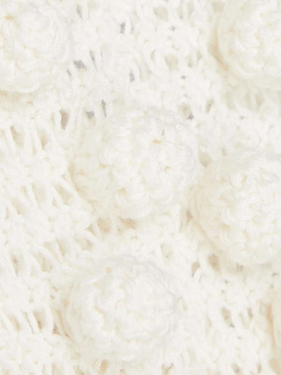 crochet-knit cotton hooded kaftan