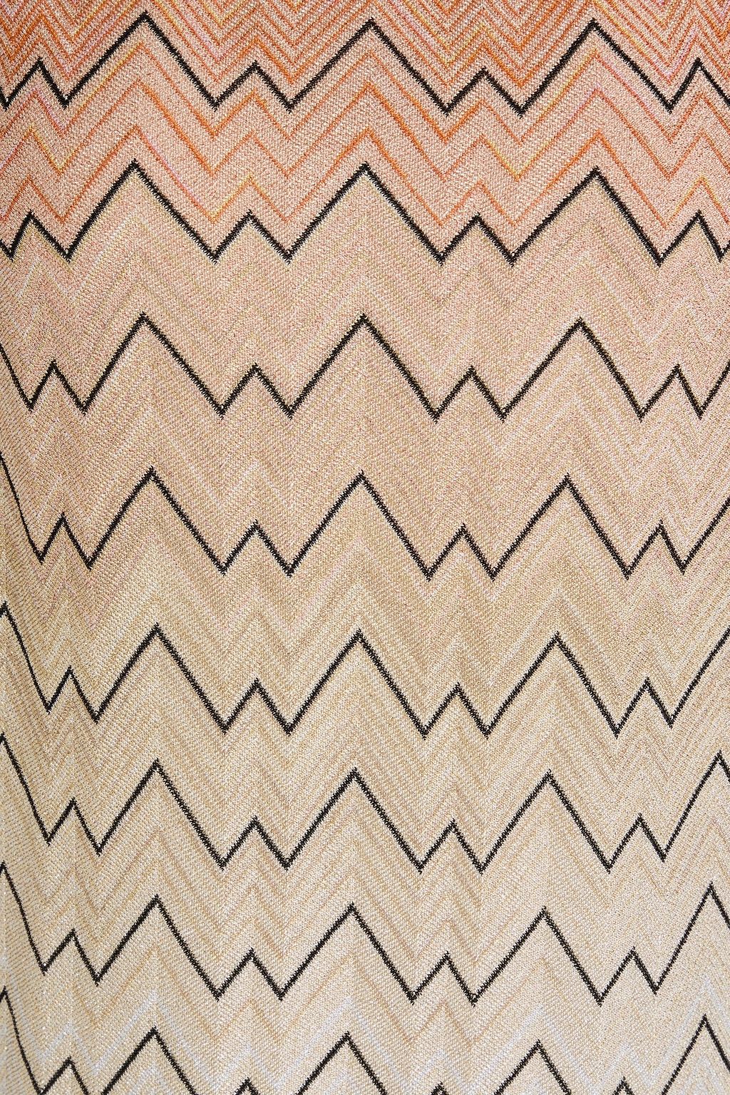 MISSONI Metallic crochet-knit mini dress