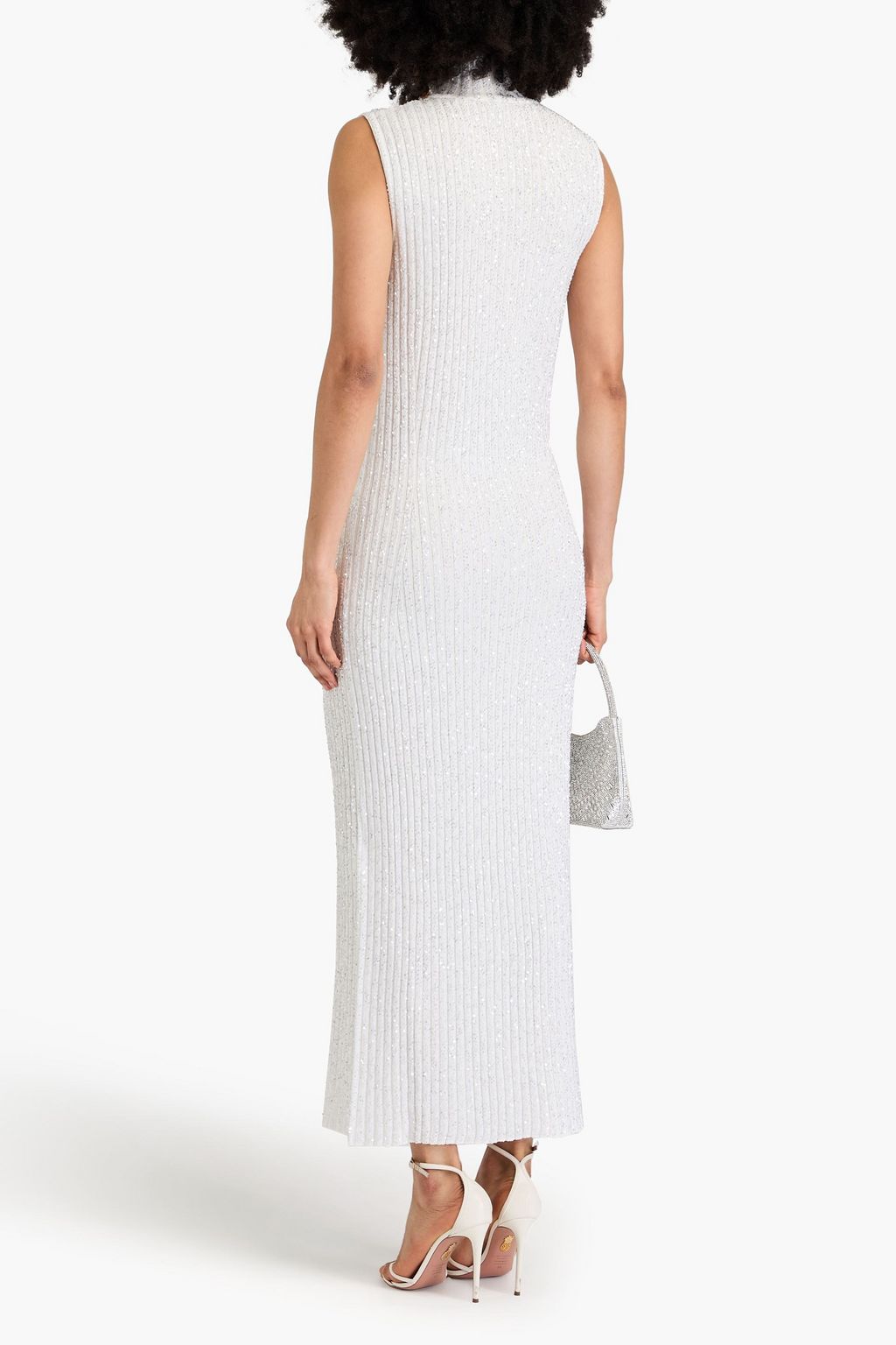 MISSONI Sequined ribbed-knit maxi dress