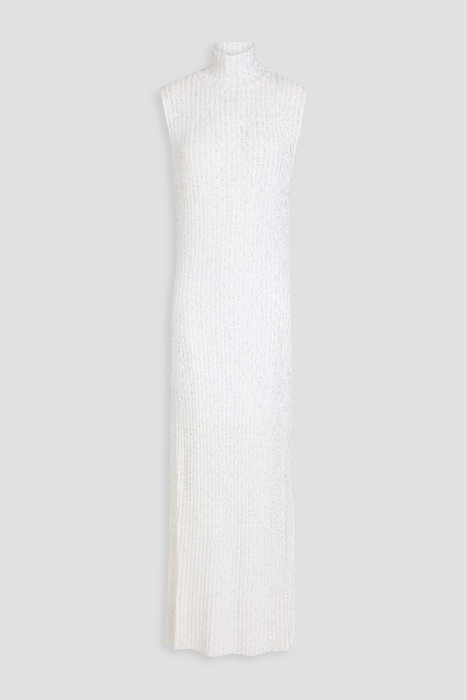 Missoni Sequined Crochet-knit Maxi Dress In White