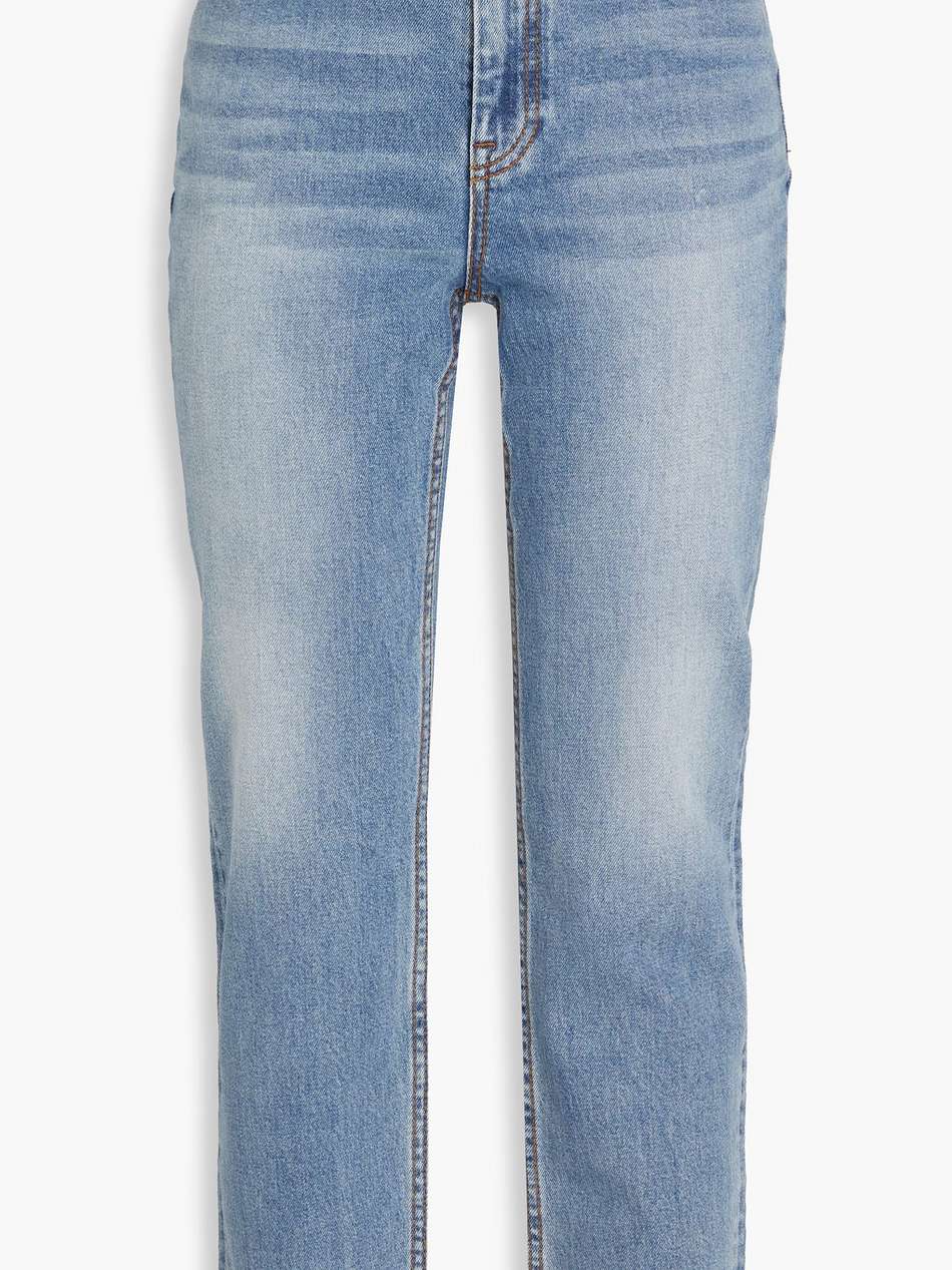 cropped high-rise slim-leg jeans