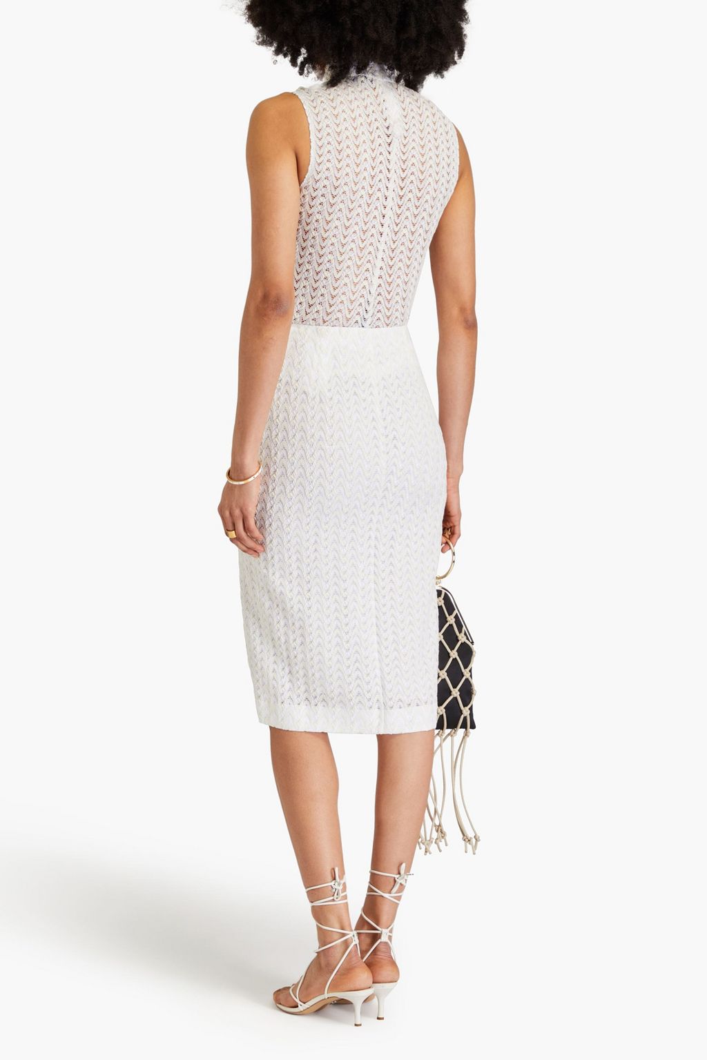 MISSONI Crochet-knit wool-blend turtleneck top