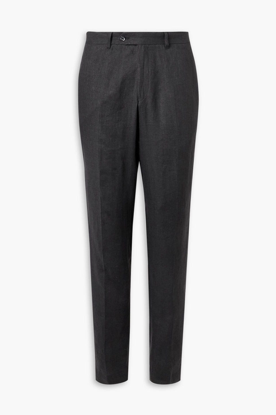 frescobol carioca - affonso tapered linen suit pants - black - 34