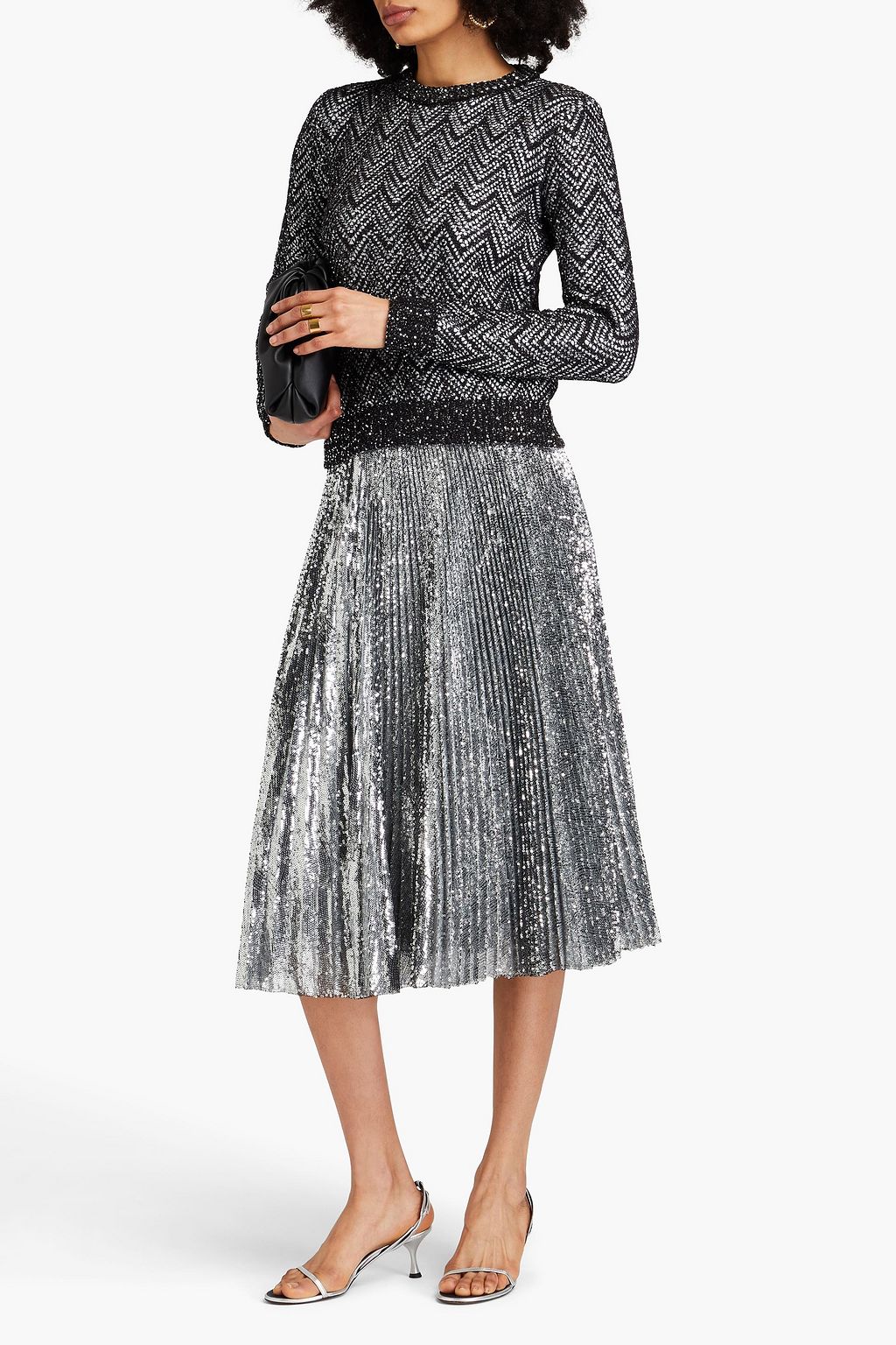 MISSONI Sequin-embellished crochet-knit sweater