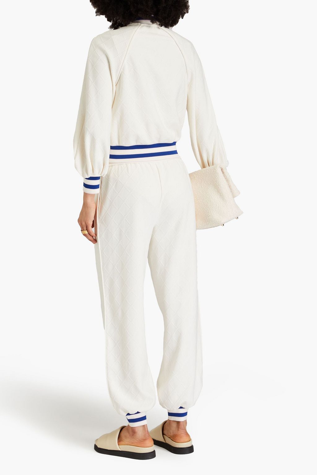 ZIMMERMANN Striped jacquard-knit half-zip sweatshirt