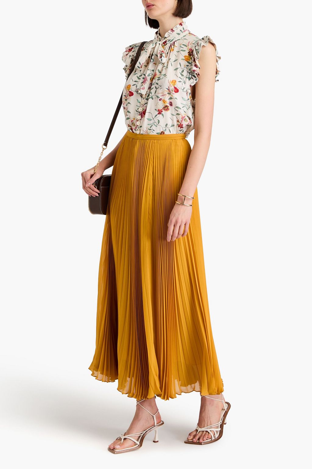ZIMMERMANN Ruffled crepe de chine top